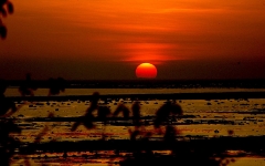 © Martina Miethig, Laos, Mekong, Sonnenuntergang