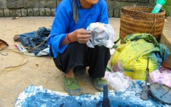 © Martina Miethig, Vietnam, Tam, Duong, Indigo Händlerin auf dem Markt