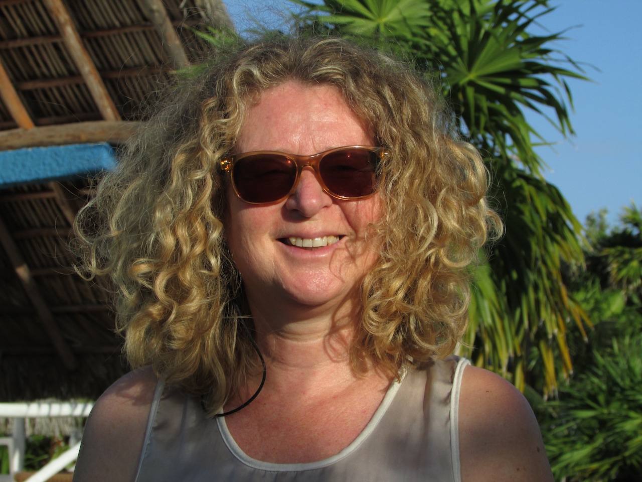 Autor, Reporter, Journalist, Kuba-Experte Martina Miethig auf Cayo Largo in Kuba