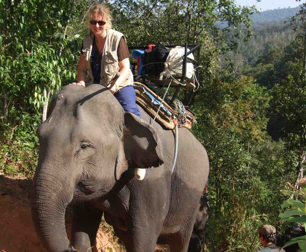 © Martina Miethig, Thailand: Martina Miethig beim zehntägigen Elefantentrekk und Mahout-Kurs in Nordthailand