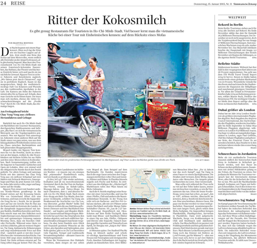Vietnam-Artikel in der Süddeutschen Zeitung